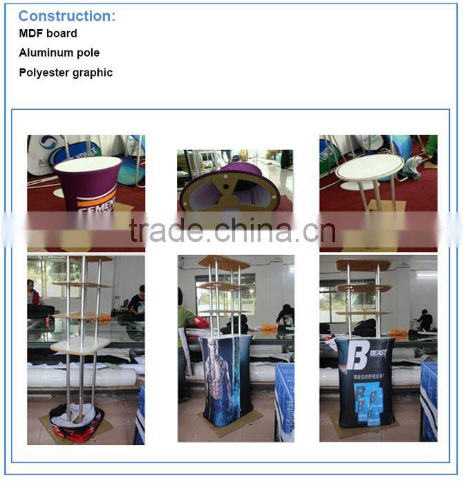 6ft & 8ft fancy customize logo table advertising stand, counter table display