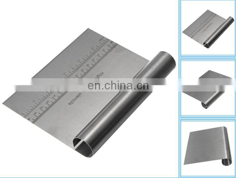 Stainless Steel Pizza Dough Scraper Cutter Kitchen Flour Pastry Cake Tool Scale