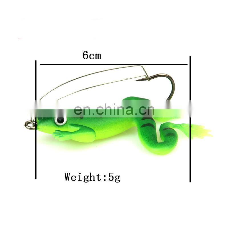 JOHNCOO 4pcs Frog Lure Fishing Lures 6cm 5g Artificial Fishing Bait Topwater Wobbler Bait For Pike Snakehead Soft Bait