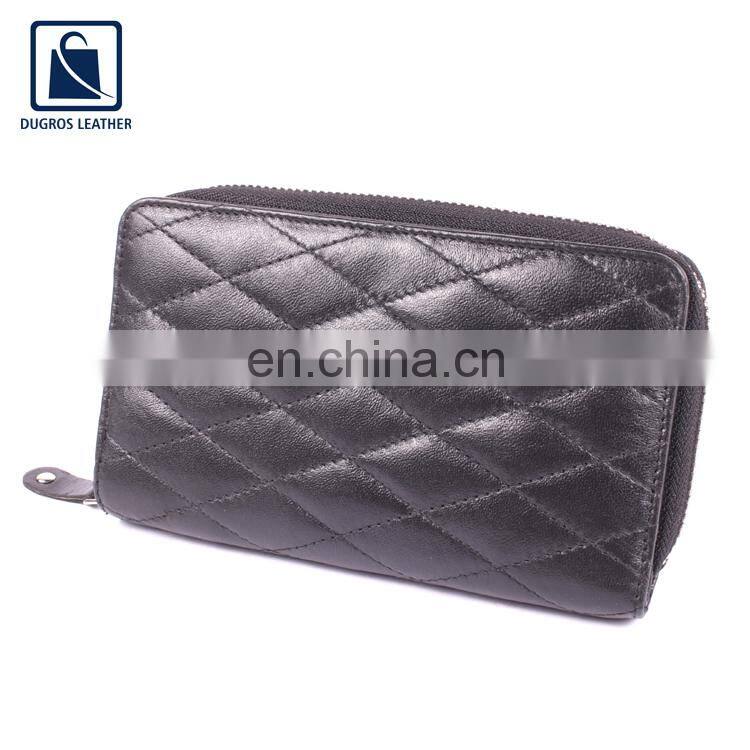 Factory Direct Sale 2022 Exclusive Range Modern Design Nickle Fitting Genuine Leather Women Wallet for Wholesale Purchase