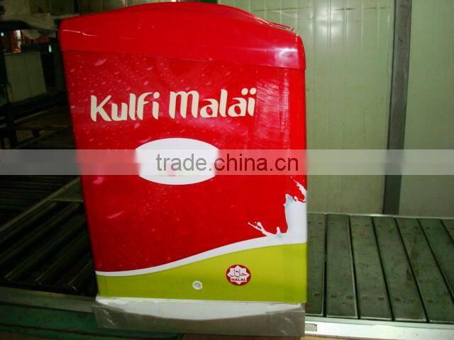 Commercial quick freezing glass top ice cream chest deep freezers