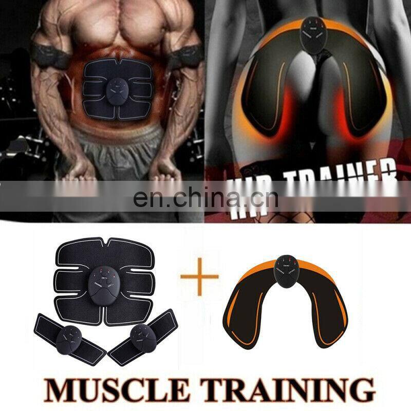 New EMS Wireless Electric Massager Abdominal Muscles Trainer Smart ABS Stimulator