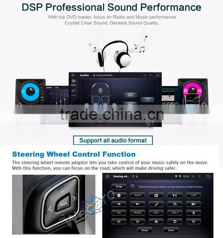 Wecaro WC-FE1019 10.2 inch android 4.4/5.1 Car DVD Gps Navigation for escort radio 2014 2015 2016 With Wifi and 3G GPS