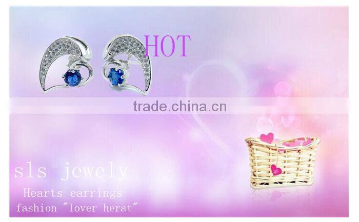 925 silver jewelry wholesale women's fashion square prong setting green stones stud earrings