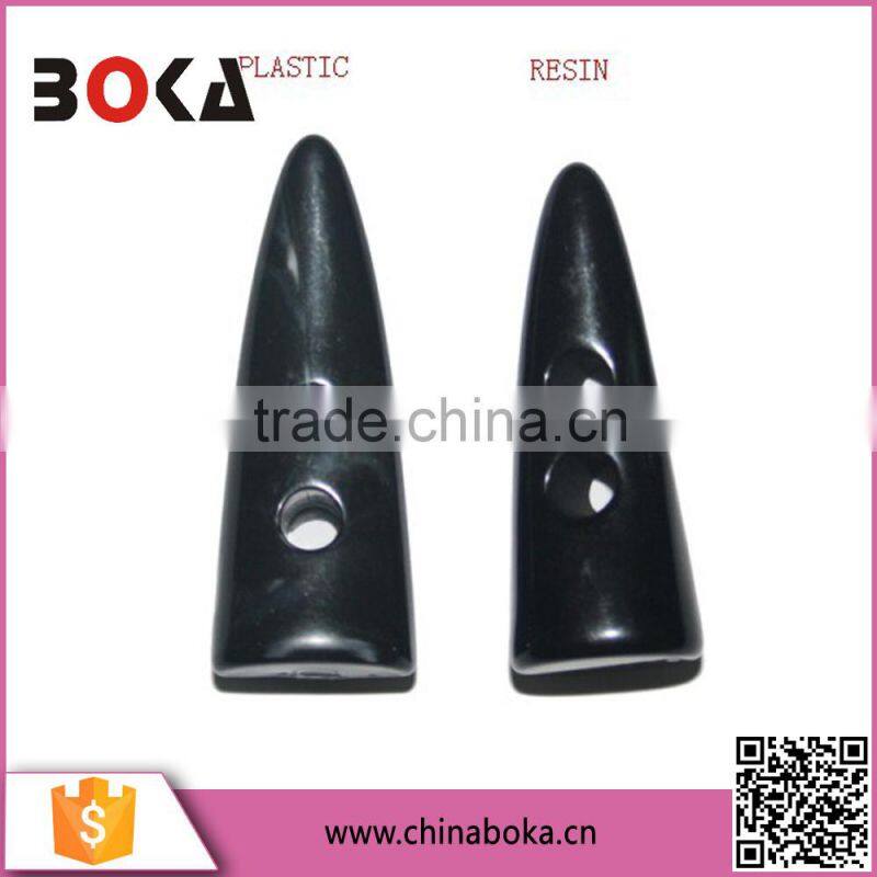 2015 hot sale cheaper price wholesale black resin buttons with horns 2 holes factory price