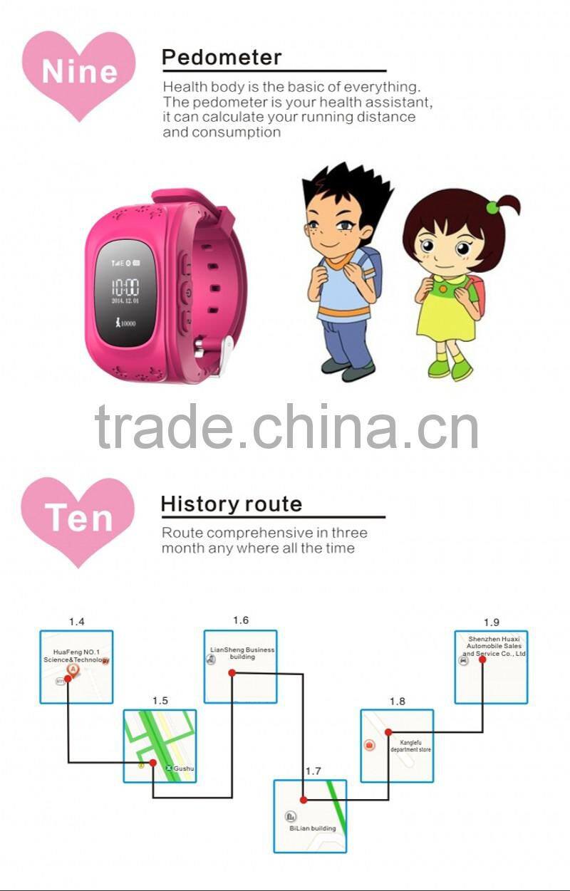 Children wristwatch,Children GPS Tracker Smart Watches Q50 For Satellite monitoring Double Locate Remote Monitor SOS