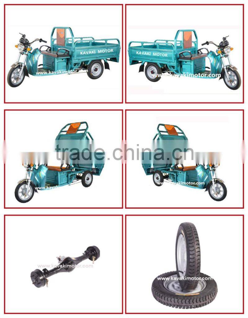 48V 60V Battery Operated Heavy Loading Three Tires Cargo Loading Motorcycle Tricycle