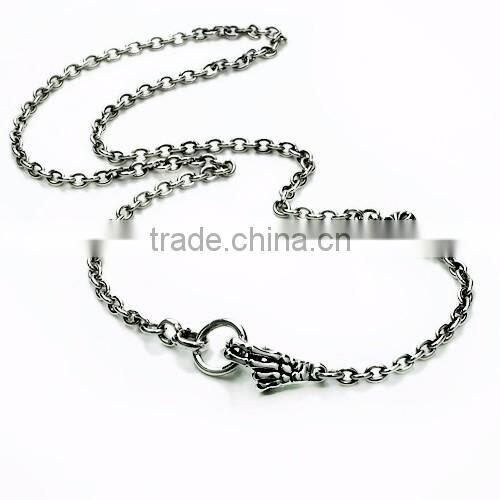 Factory price Skull hand Necklace silver 925 chain