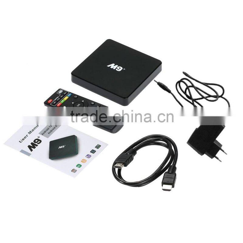M9+ Android TV box Android 5.1 Amlogic S905 Quad Core 64 Bits 1G 8G Kodi XBMC 4K 3D LAN WIFI H.265 Airplay Miracast M9+ TV Box