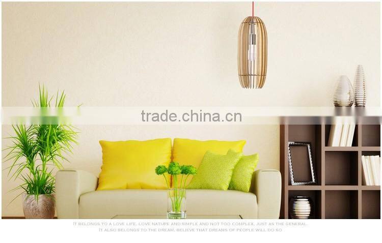 High quality and fast delivery furniture light supplier basewood wooden ceiling pendant lamp JK-8005B-18 LED pendant Light