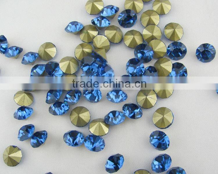 loose beads for jewelry making Aqumarine mc chatons, point back stones