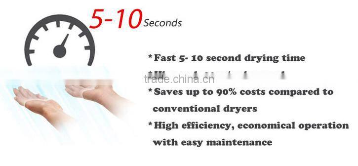KUAIERTE 2015 High speed hand dryer K2013 wall mounted High Speed Bathroom Automatic hand dryer