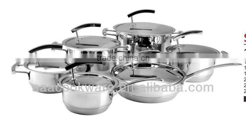 12Pcs Geman Technologic Stainless Steel kitchenware/cookware sets with LFGB