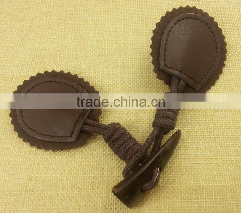 PU toggle button for coats - -T1536