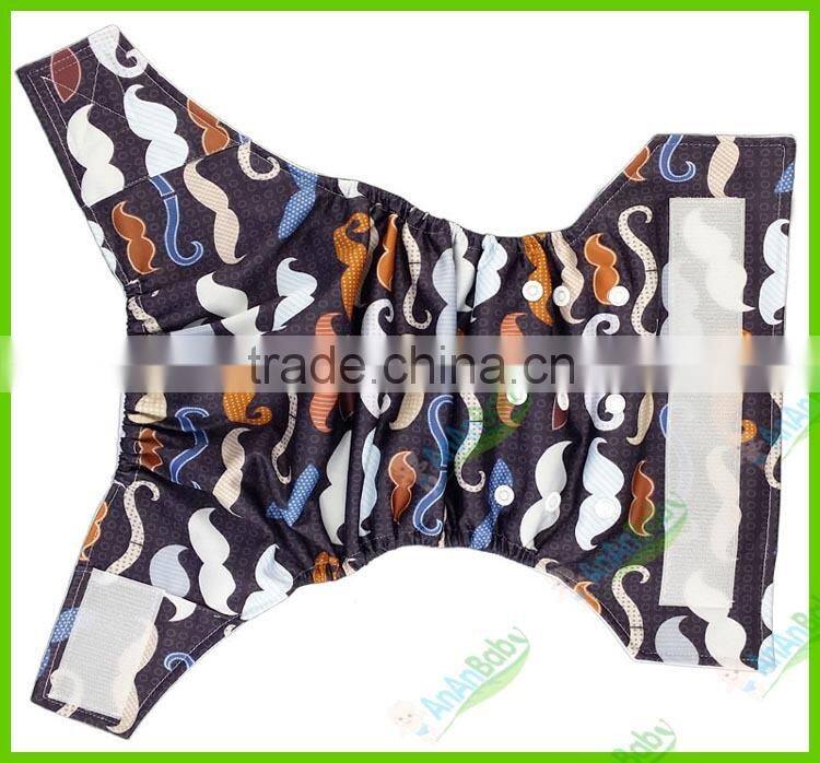 2016 Hot Sale AnAnBaby One Size hook and loop fastener Cloth Diapers / cartoon cloth diapers