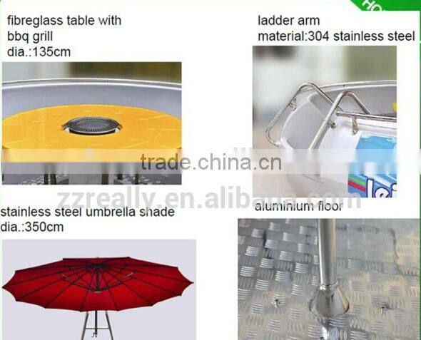 Entertainment boat BBQ yacht LLDPE structure