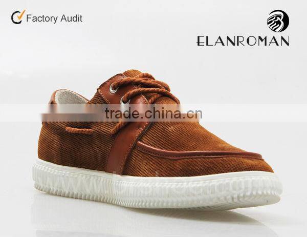 Suede casual mens flat rubber sole shoes