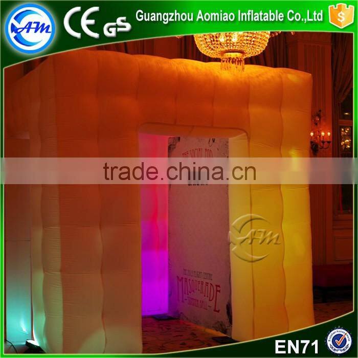 2016 Hot Sale LED Inflatable Photo Booth, Inflatable Cube Tent for Wedding
