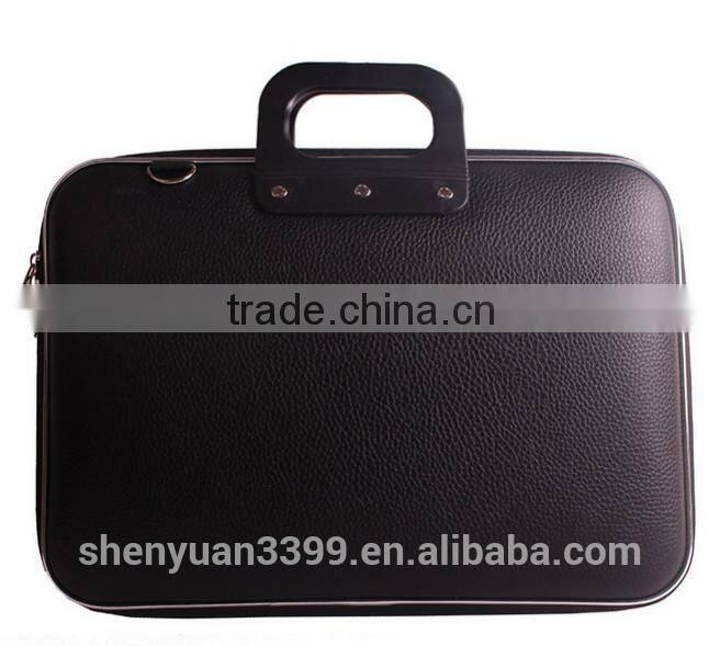 Official document men shoulder briefcase genuine leather laptop computer bags