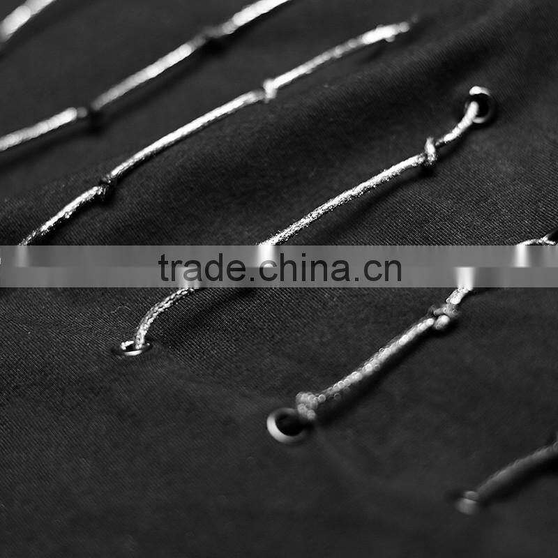 PT-106 "Thorn" Series PUNK RAVE Dark Minimal Lacing Skinny Hand-Drawing Top