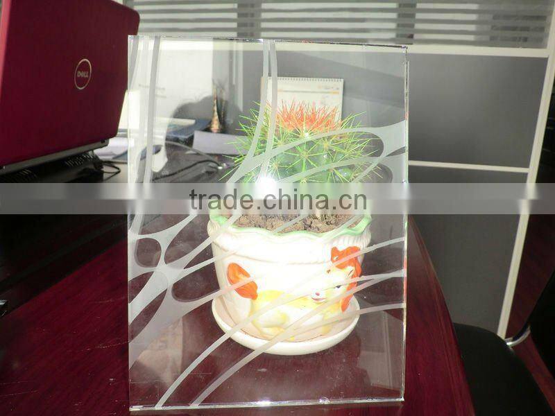 4-6mm Acid Glass/acid float glass/inside decorative glass