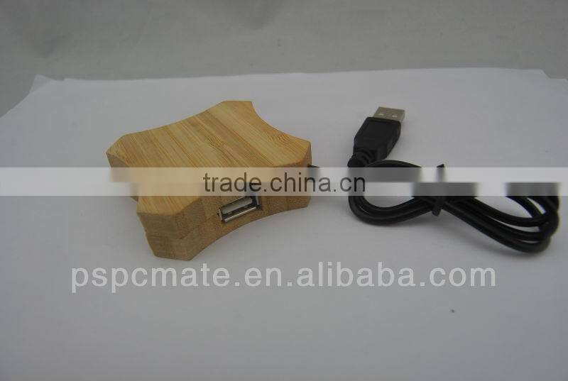 Wooden Usb Hub 4 Port 1.1 or 2.0 Version for Your Options