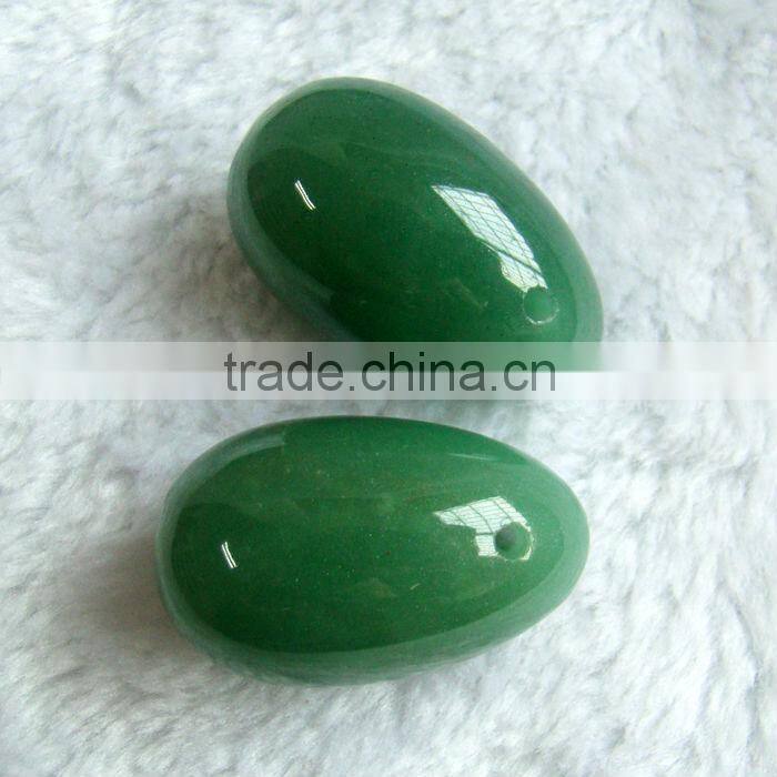 Wholesale Drilled Gemstone Green Aventurine Yoni Eggs