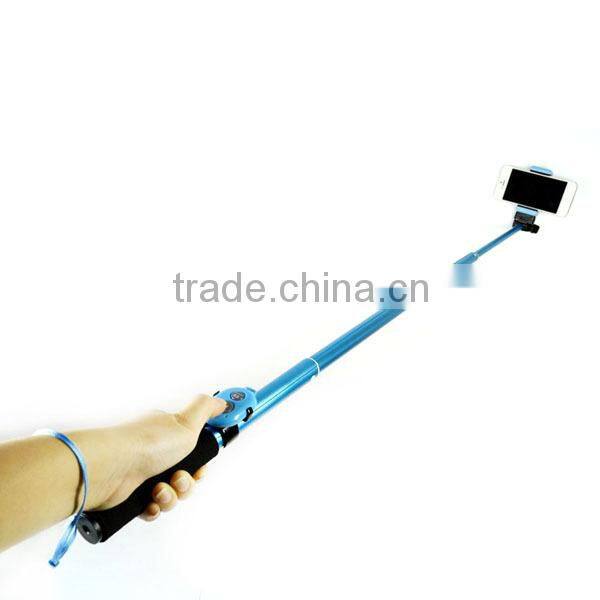 Bright Color Selfie Stick Extendable Bluetooth Monopod Handheld Pole With Remote Shutter for iPhone Samsung Camera