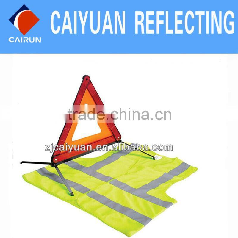 CY Reflector Warning Triangle Safety Vest Kit Jakcet