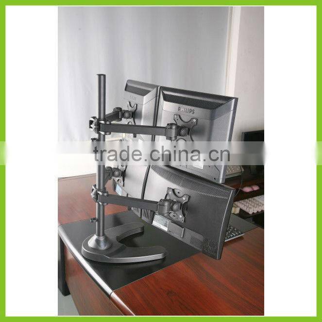 Desktop 24 Inch Screen Mount Quad LCD Swivel Monitor Stand