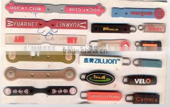 Fashion Style Clothing Bag Accessories colorful pvc Zipper Puller