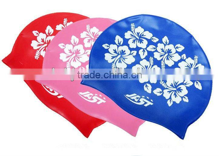 soft and high quality silicone junior swim caps for retail