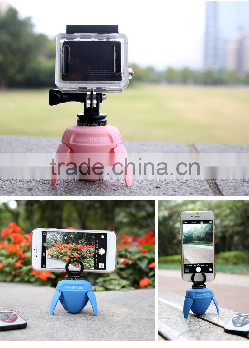 360 Rotary Mini Panorama Robot Remote Selfie Monopod Holder Photography Camera Adapter Bluetooth Wireless Elf Pole