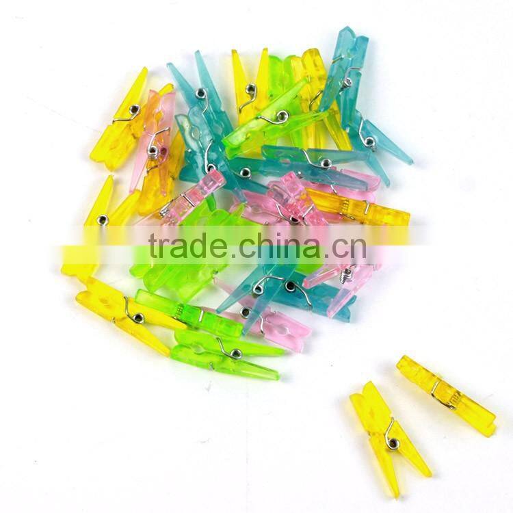 cheap colored mini plastic clothespin