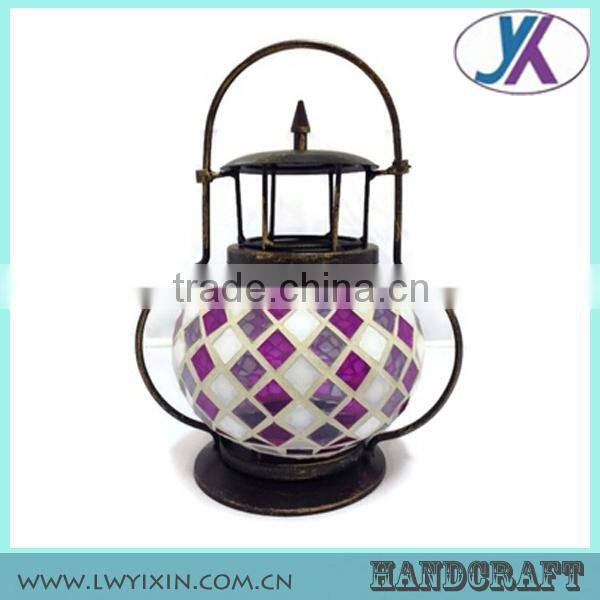 Handmade Glass Mosaic Moroccan garden lantern-Moroccan Home decor Indoor Glass lantern
