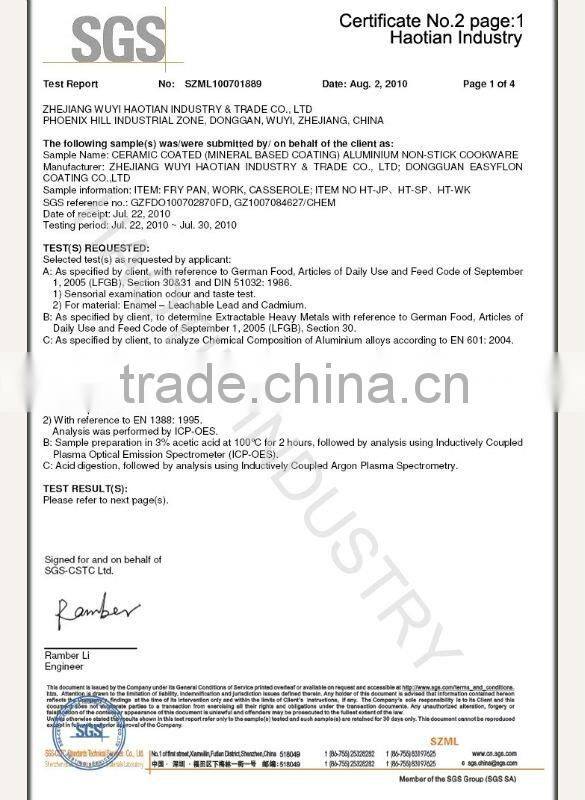 Aluminum non stick milk pot with lid