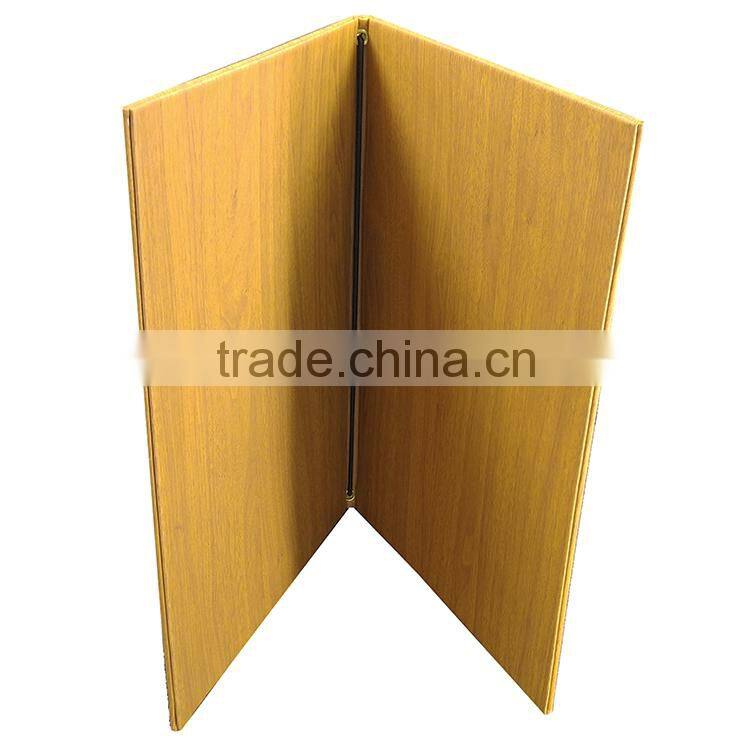 100% wooden menu cheap / restaurant menu design / genuine leather menu