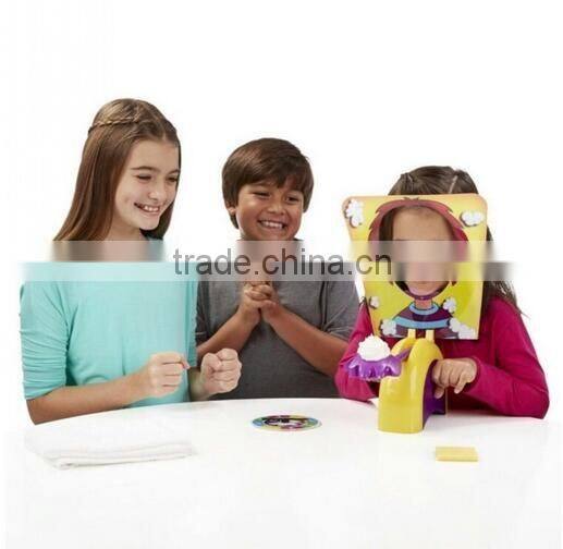 2016 New Rocket Games Pie Face Funny Exciting Plastic Game Toy Running Man Pie Face