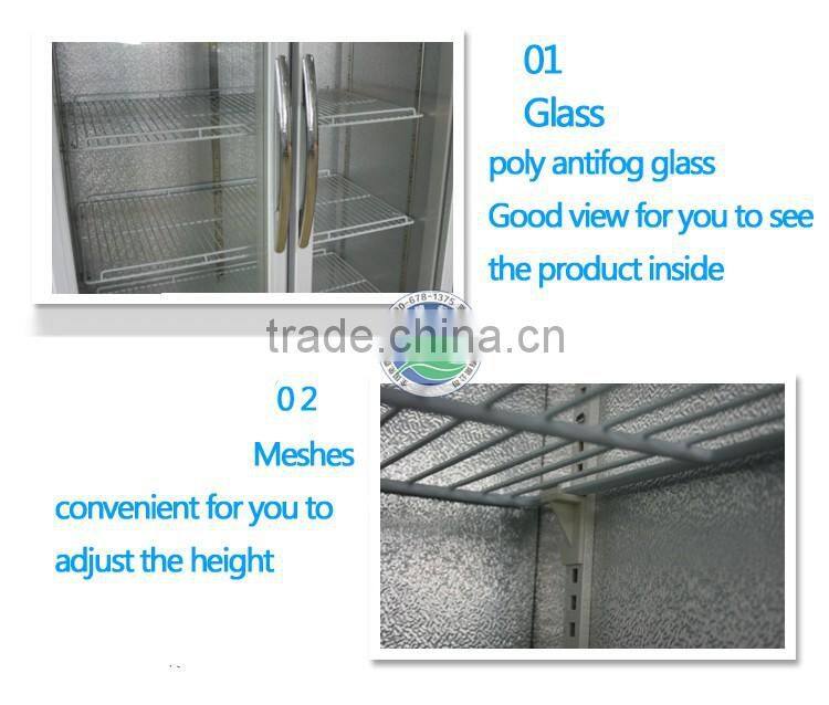 LC/S 1200K used glass door display freezers drink milk drug fridge solid door Vertical display freezer
