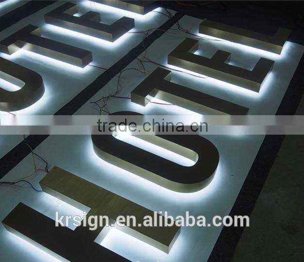 Custom Wall back Lighted LED Alphabet Letter Backlit 3D Sign