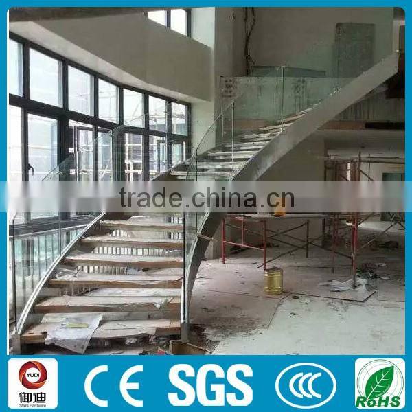 stainless steel glass spiral staircase design