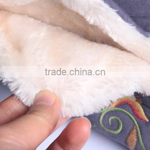 plush embroidery woman Gender ladies slipper boots
