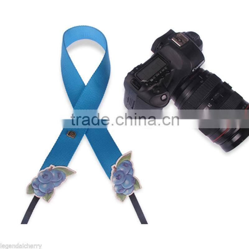 custom leather camera strap Blueberry Design Blue Camera Strap Icon Leather For DSLR for Nikon for Canon for Sony LM-10