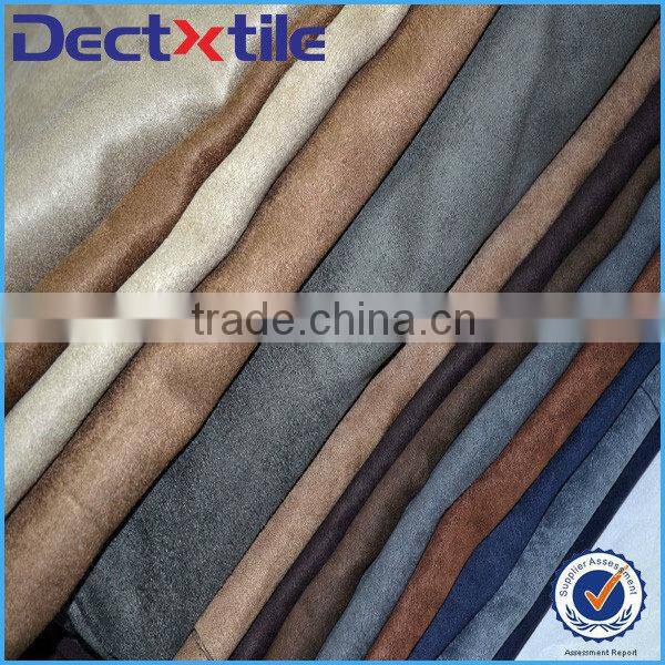 Fashion synthetic fabric adhesive suede fabric suede loafers fabric for upholstery/sofa/shoes/home textile/caps/garment/jacket