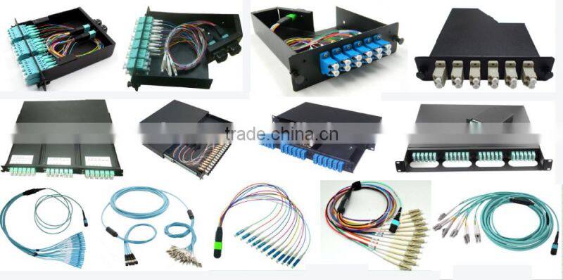 MPO-LC 24 core Fiber Optic Termial Box,MPO Casettes Rack Mount Patch Panel