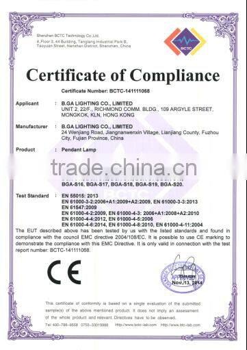 E27 UL Lamp shade wholesale LED Ceiling light hanging lamp for christmas decoration