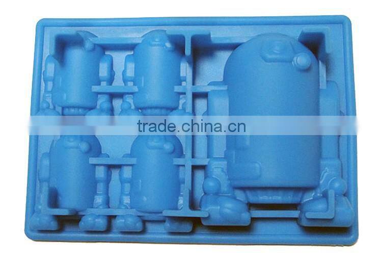 Chocolate Cookies Baking Mould diy Tool Siliconea R2-D2 Cocktails Ice Cube Mold Tray Bar Party Drink SQ150
