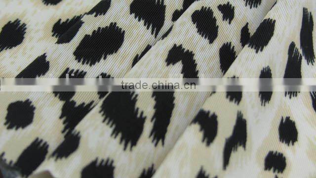 light yellow coffee Leopard pattern polyester milk fiber Spandex print fabrics