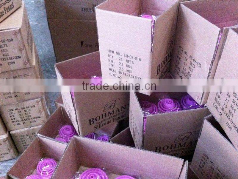 Silicone funnel drain collapsible funnel oil funnel