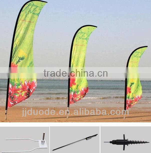 portable beach flag for outdoor advertising